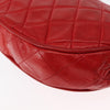 Chanel Camellia Rounded Clutch Satin and Leather