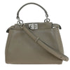 Secondhand Fendi Peekaboo Bag Gray Leather Bags
