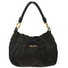 Secondhand Prada Woven Handle Bow Hobo Tessuto