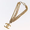 Secondhand Chanel CC Necklace Gold Metal Jewelry