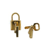 Louis Vuitton Padlock and Key Logo Cufflinks Silver