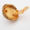 Chanel Vintage Round Clip-On Earrings Metal with Faux Pearl