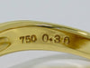 Secondhand Celine Macadam Logo Ring Yellow Gold with Diamonds