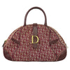 Christian Dior Vintage Saddle Bowler Bag Diorissimo Canvas