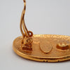 Secondhand Chanel Vintage CC Crown Oval Plate Clip-On Earrings