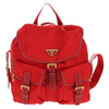 Prada Vela Double Front Pocket Backpack Tessuto with Saffiano Leather