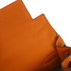 Secondhand Hermes Kelly Handbag Orange Togo with Palladium Hardware