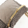 Secondhand Chanel Tabatiere Kisslock Fold Over Bag Tweed with Quilted