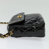 Chanel Vintage Square Front Pocket Camera Bag Quilted Patent