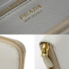 Secondhand Prada Zip Around Tab Wallet Saffiano