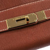Secondhand Hermes Kelly Handbag Brown Chevre de Coromandel with Gold Hardware