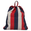 Gucci Logo Drawstring Backpack Striped Canvas