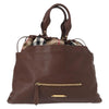 Burberry Big Crush Tote Leather and House Check Canvas