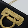 Salvatore Ferragamo Vintage Gancini Chain Shoulder Bag Leather