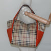 Secondhand Burberry Canterbury Panels Tote Haymarket Coated Canvas and