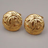 Chanel Vintage Round CC Clip-On Earrings Metal