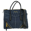 Miu Miu Biker Convertible Tote Denim with Leather