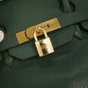 Secondhand Hermes Birkin Handbag Green Ardennes with Gold Hardware