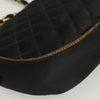 Secondhand Chanel Vintage Half Moon Chain Bag Quilted Satin with Braided Detail