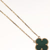 Van Cleef & Arpels Vintage Alhambra Pendant Necklace 18K Yellow Gold and Malachite