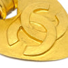 Chanel Vintage CC Heart Clip-On Earrings Metal