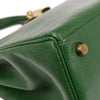 Secondhand Hermes Kelly Handbag Green Courchevel with Gold Hardware