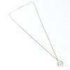 Gucci Engraved Interlocking G Chain Link Pendant Necklace Sterling Silver