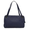 Secondhand Bottega Veneta Intrecciato Navy Leather Bags