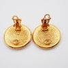 Secondhand Chanel Vintage CC Round Button Clip-On Earrings