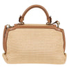 Salvatore Ferragamo Sofia Satchel Raffia with Leather