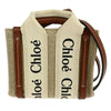 Chloe Woody Convertible Tote Canvas with Leather