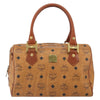 Secondhand MCM Visetos logogramme Handbag Canvas and