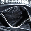 Prada Turn Lock Top Handle Bag Printed Saffiano Leather with Tessuto