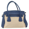 Secondhand Prada Cuir Frame Convertible Tote Canvas and Saffiano