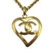 Secondhand Chanel CC Heart Pendant Necklace