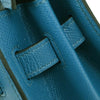 Hermes Kelly Handbag Blue Epsom with Gold Hardware