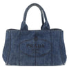Prada Canapa Open Tote Denim