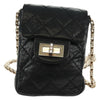 Chanel Vintage Reissue 2.55 Phone Holder Crossbody Bag Quilted Aged Calfskin