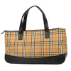 Burberry Nova Check Tote Nylon and Leather