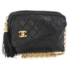Chanel CC Chain & Tassel Front Pocket Camera Bag Quilted Lambskin