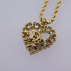 Secondhand Christian Dior Logo Heart Pendant Necklace