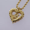 Secondhand Christian Dior Logo Heart Pendant Necklace