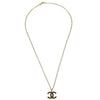 Chanel CC Logo Pendant Necklace Gold plated and Rhinestone