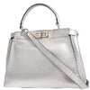 Secondhand Fendi Peekaboo Bag Silver Leather Bags