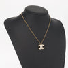 Secondhand Chanel CC Pendant Necklace Metal with Faux Pearls