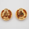 Chanel Vintage CC Round Drop Clip-On Earrings Metal