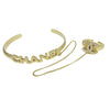 Chanel Logo Cuff with CC Ring Metal with Crystal