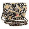 Secondhand Chanel Flap Card Holder on Chain Quilted Printed