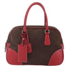 Prada Bowler Bag Canvas with Leather