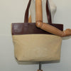 Chanel Vintage CC Tote Canvas with Leather